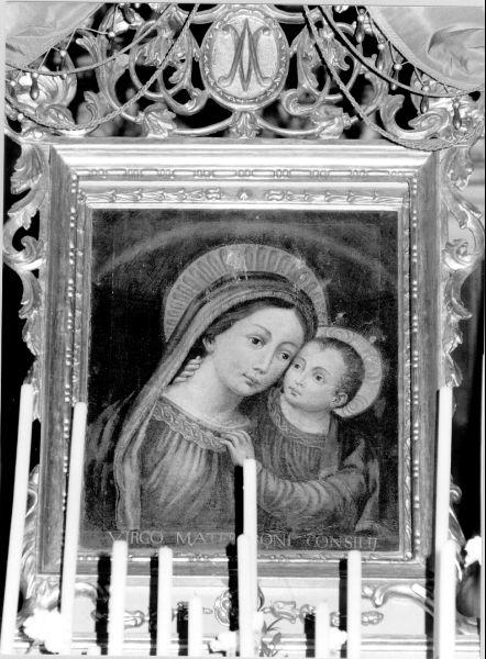 MADONNA DEL BUON CONSIGLIO (dipinto) - ambito italiano (seconda metà sec. XVII)