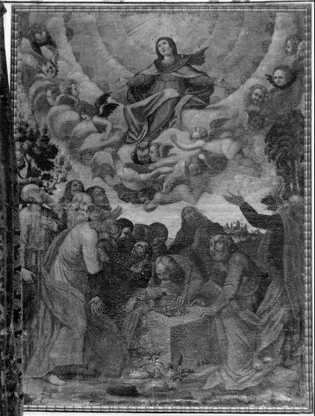 MADONNA ASSUNTA CON APOSTOLI (dipinto) di Franchi Tiberio (prima metà sec. XVII)