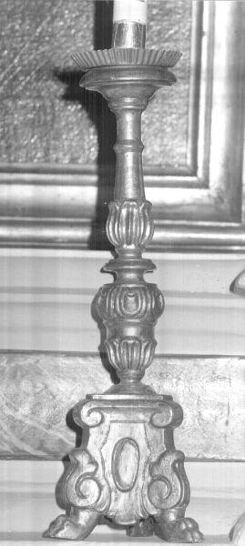 candeliere, serie - bottega lucchese (fine/inizio secc. XVIII/ XIX)