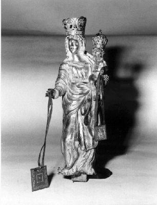 MADONNA CON BAMBINO (statuetta) - bottega lucchese (fine/inizio secc. XVII/ XVIII)