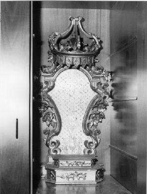 tronetto per esposizione eucaristica - a tempietto - bottega lucchese (prima metà sec. XIX)