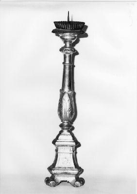 candeliere, serie - bottega lucchese (fine/inizio secc. XVIII/ XIX)