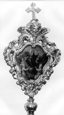 recto: Madonna Assunta e fedeli osannanti/ verso: San Silvano e San Lorenzo (insegna) - ambito lucchese (fine sec. XVIII)