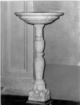 acquasantiera - a fusto - bottega lucchese (metà sec. XIX)