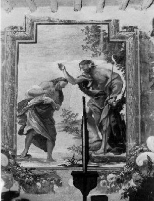 BATTESIMO DI CRISTO (dipinto) - ambito toscano (metà sec. XVIII)