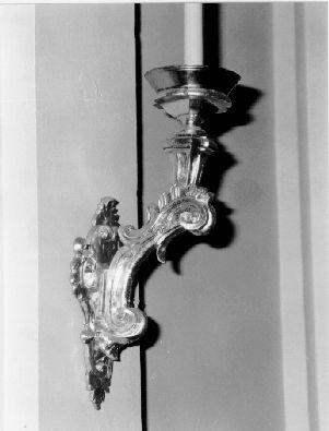 candeliere da parete, serie - bottega lucchese (terzo quarto sec. XIX)