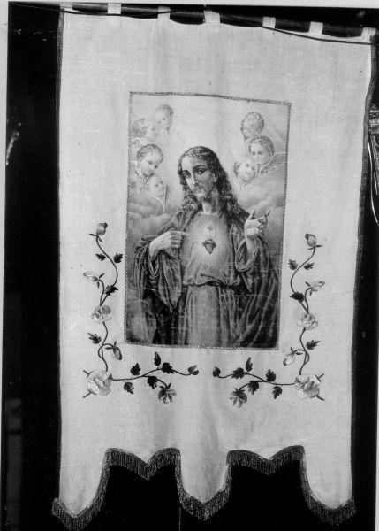 Sacro Cuore di Gesù (stendardo processionale) - manifattura italiana (sec. XX)