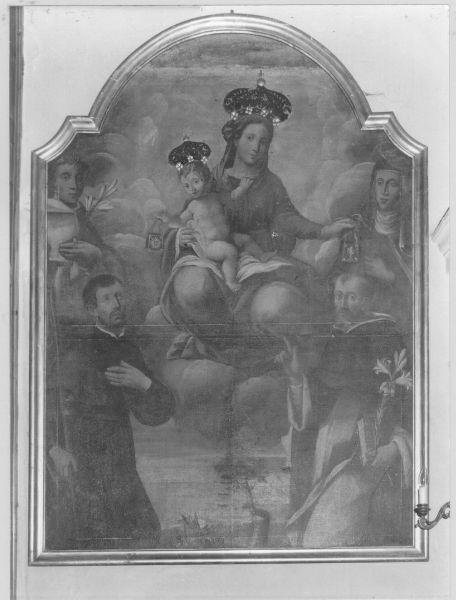 Madonna del Carmelo e santi (dipinto) - ambito lucchese (metà sec. XVIII)