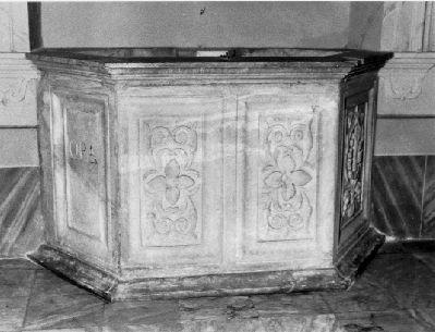 fonte battesimale - a vasca - bottega toscana (inizio sec. XVII)