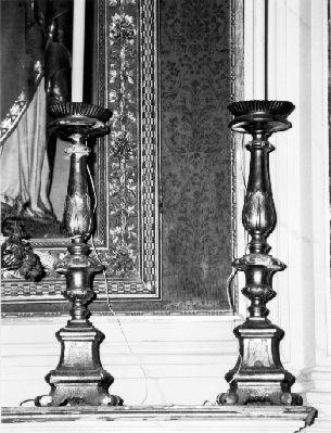 candeliere, serie - bottega lucchese (prima metà sec. XIX)