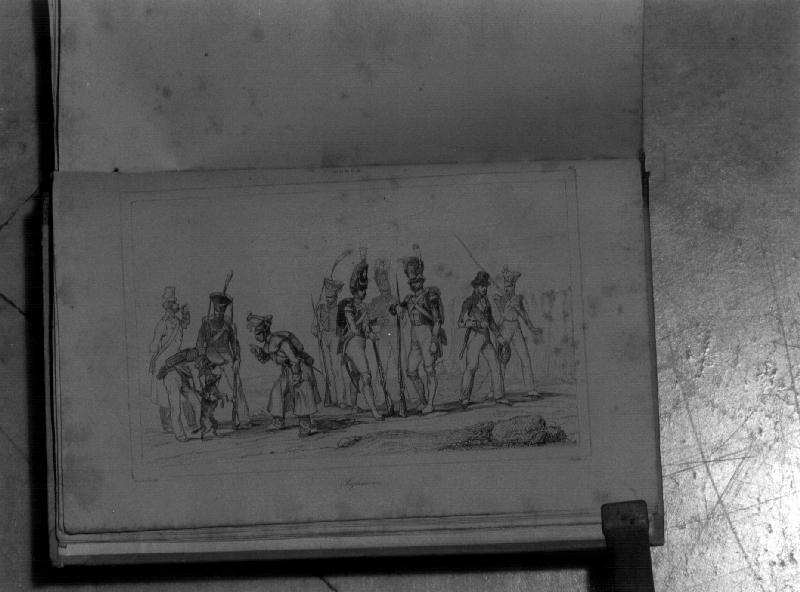 soldati (stampa, elemento d'insieme) di Lalaisse François-Hippolyte, Branche, Chaillot (sec. XIX)