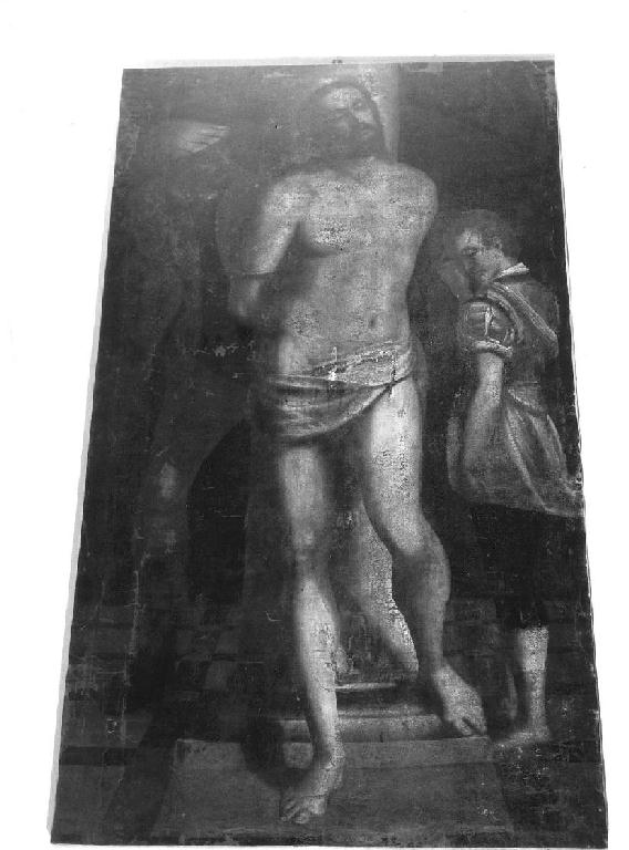 Cristo alla colonna (dipinto, opera isolata) di Cambiaso Luca detto Luchetto (attribuito) (seconda metà sec. XVI)