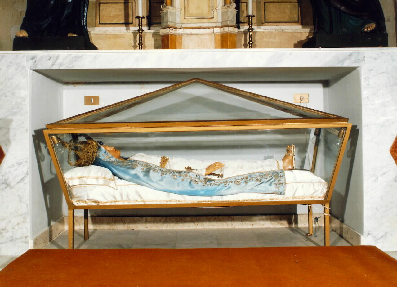 dormizione della Madonna (statua vestita) - ambito siciliano (Fine/inizio secc. XIX/ XX)