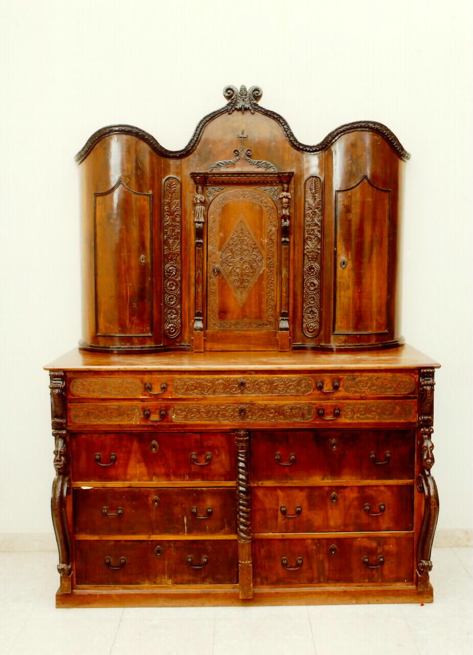 ARMADIO DA SACRESTIA - produzione siciliana (ultimo quarto sec. XIX)