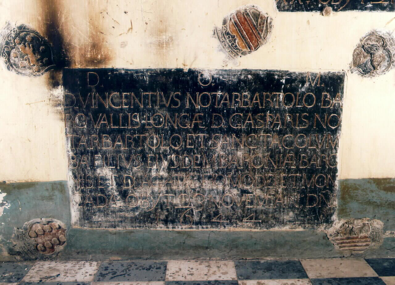 lapide commemorativa - ambito siciliano (sec. XVII)