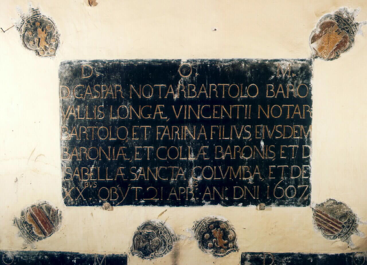 lapide commemorativa - ambito siciliano (sec. XVII)