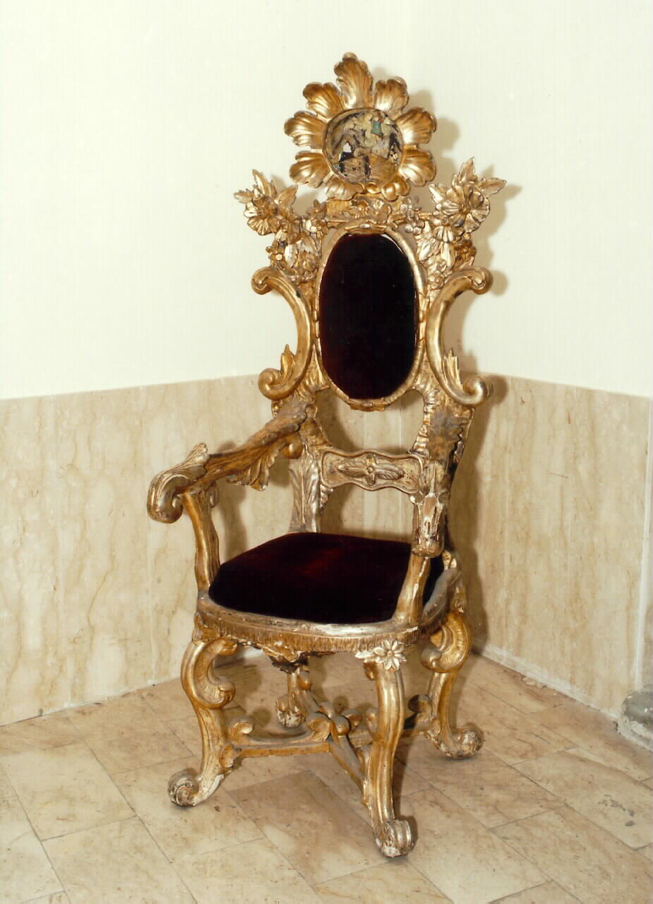 sedia del celebrante - produzione siciliana (Seconda metà sec. XVIII)