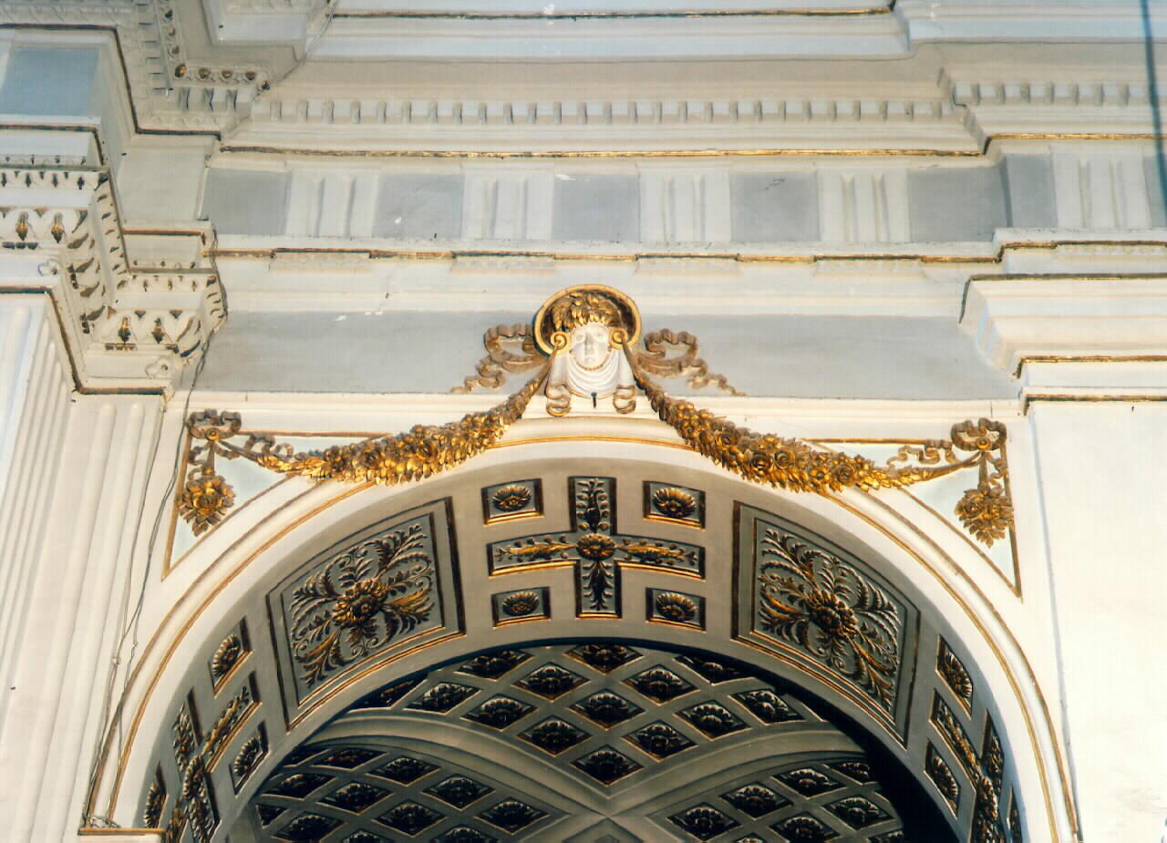 testa di donna fra festoni (rilievo) - ambito siciliano (Seconda metà sec. XVIII)