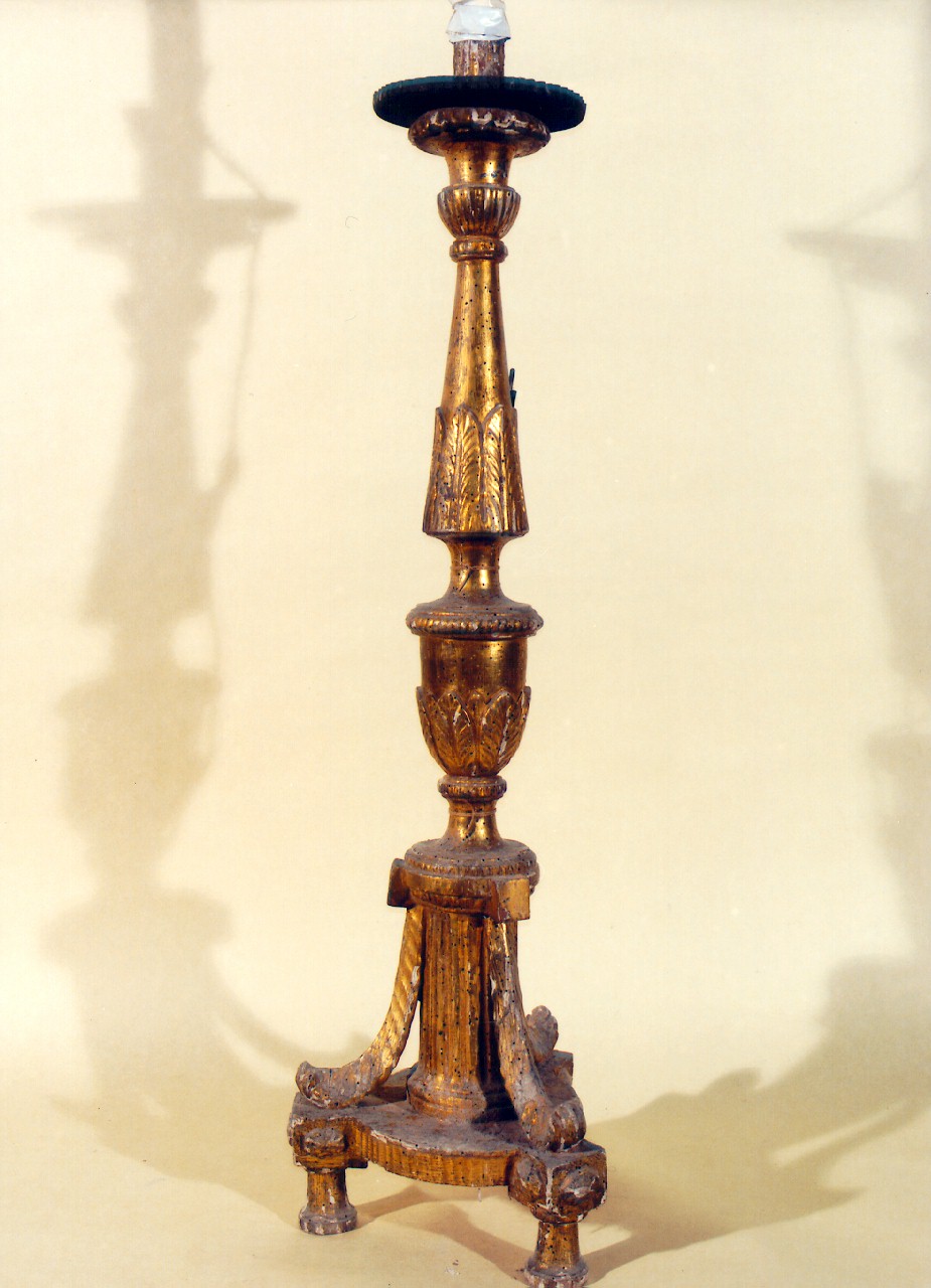 candelabro d'altare, serie - produzione siciliana (Seconda metà sec. XIX)