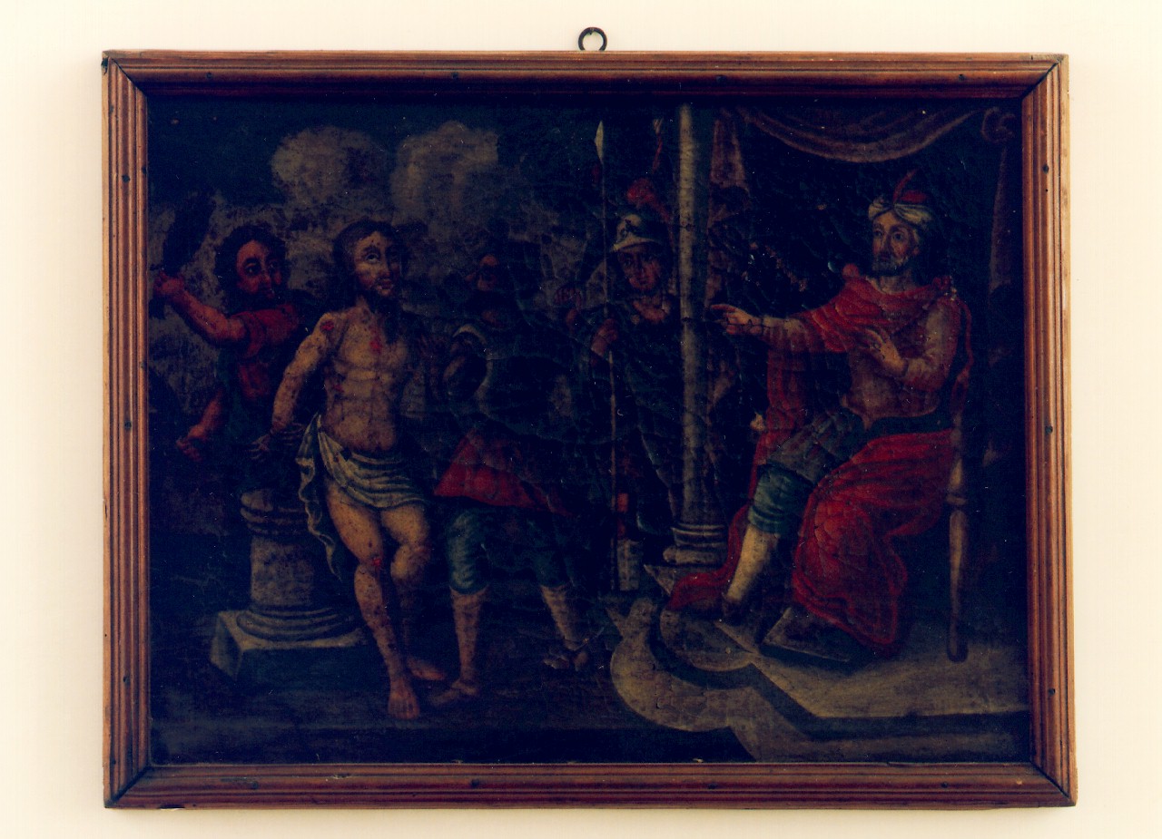 stazioni della via crucis (dipinto, serie) - ambito siciliano (sec. XVII)