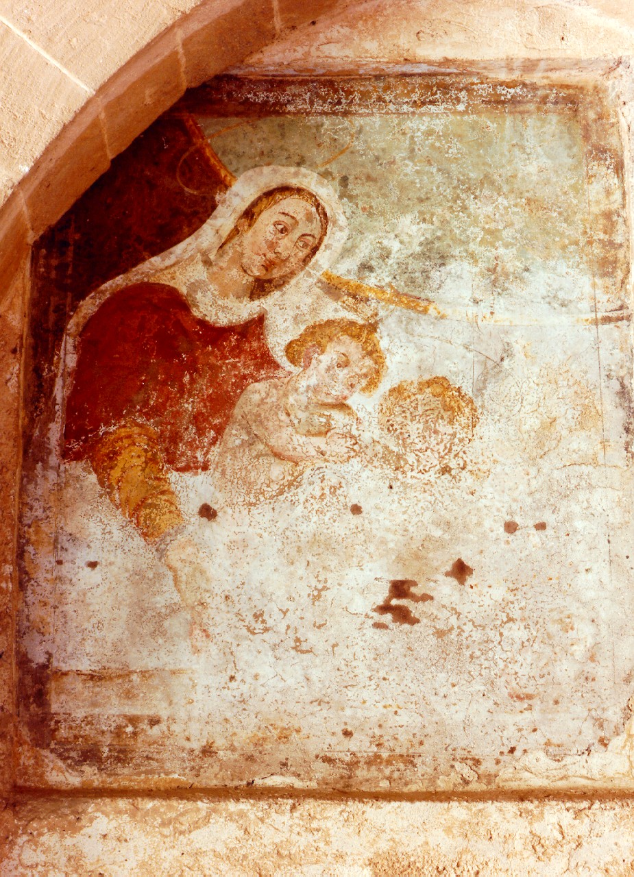 Madonna con Bambino (dipinto murale) - ambito siciliano (fine sec. XVI)