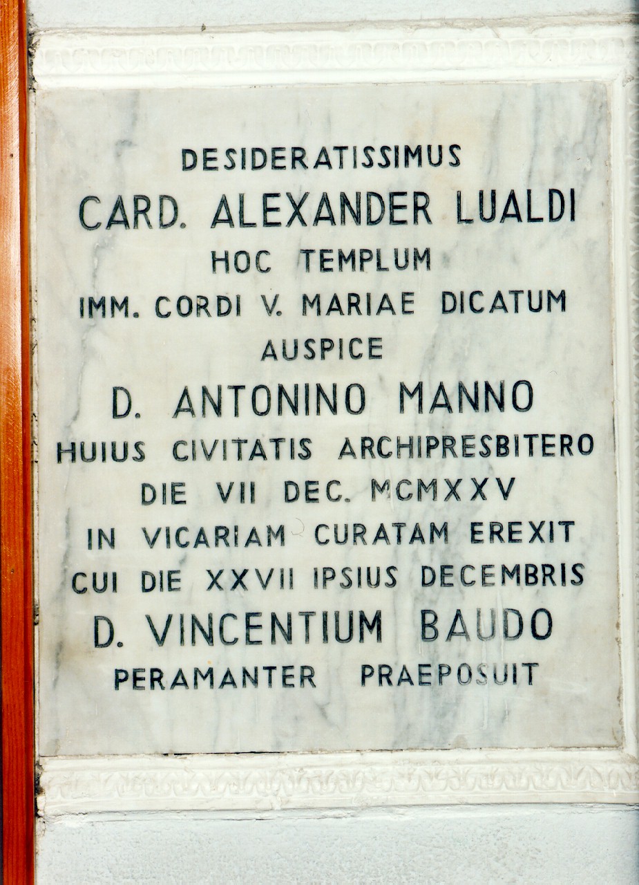 lapide - ambito siciliano (sec. XX)