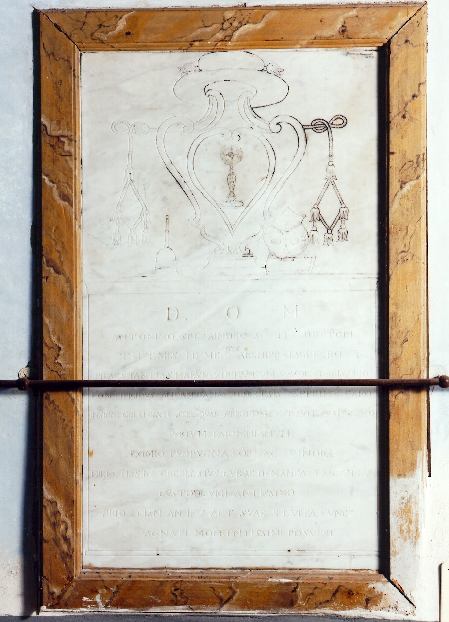 lapide - sepolcrale - ambito siciliano (sec. XIX)