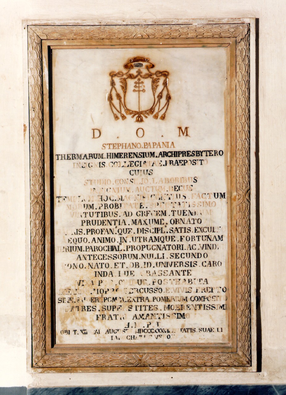 lapide - sepolcrale - ambito siciliano (sec. XIX)