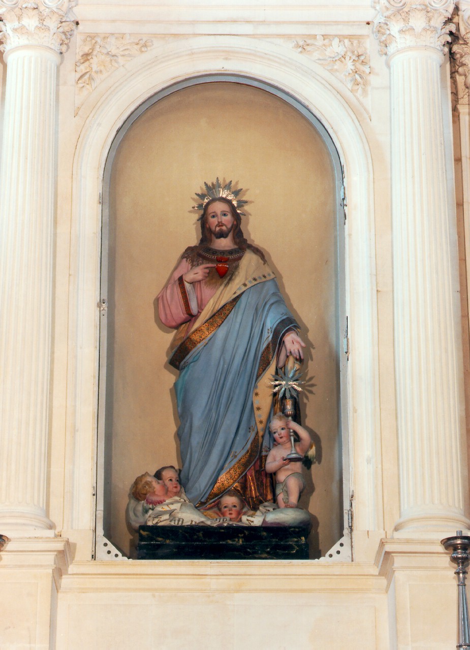 sacro cuore di Gesu' (statua) - ambito siciliano (primo quarto sec. XX)