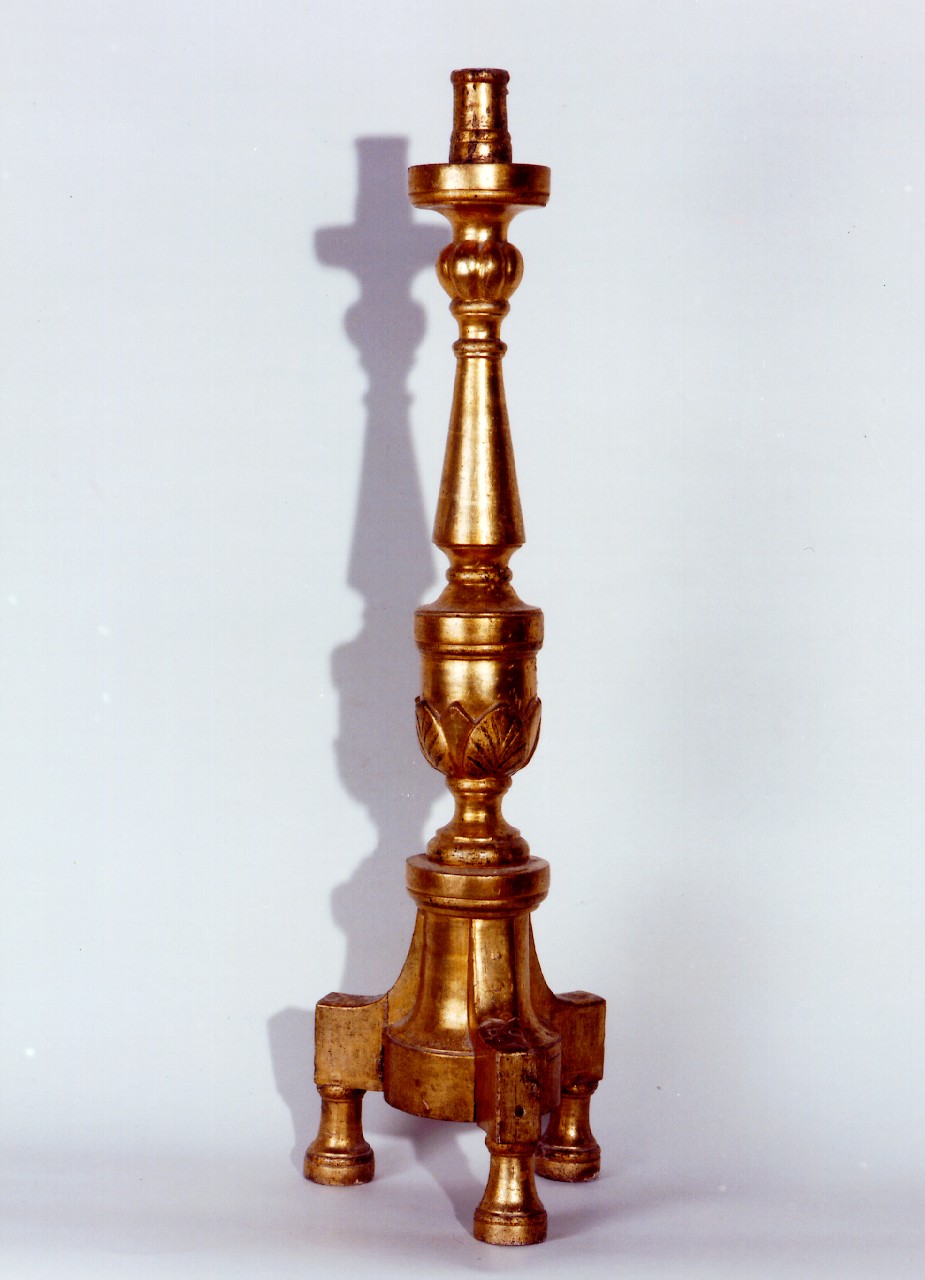 candelabro d'altare, serie - produzione siciliana (fine sec. XIX)