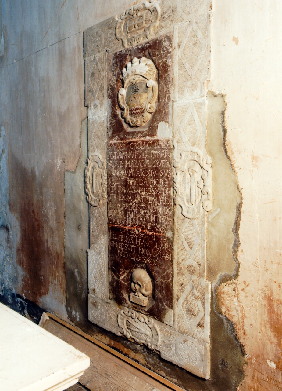 lapide - sepolcrale - ambito siciliano (sec. XVII)