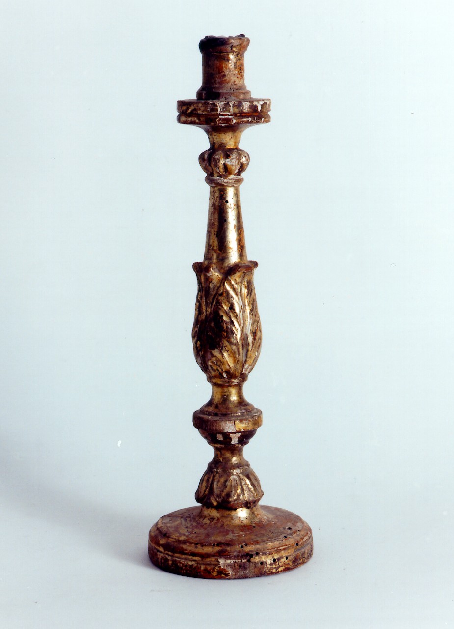 candeliere d'altare, serie - produzione siciliana (Seconda metà sec. XIX)