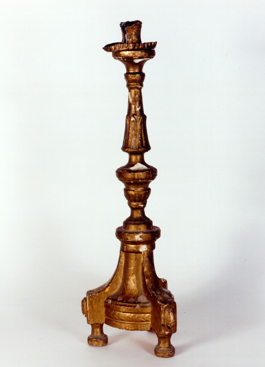 candelabro d'altare, serie - produzione siciliana (Seconda metà sec. XIX)