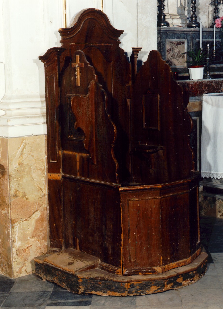 confessionale - produzione siciliana (ultimo quarto sec. XIX)
