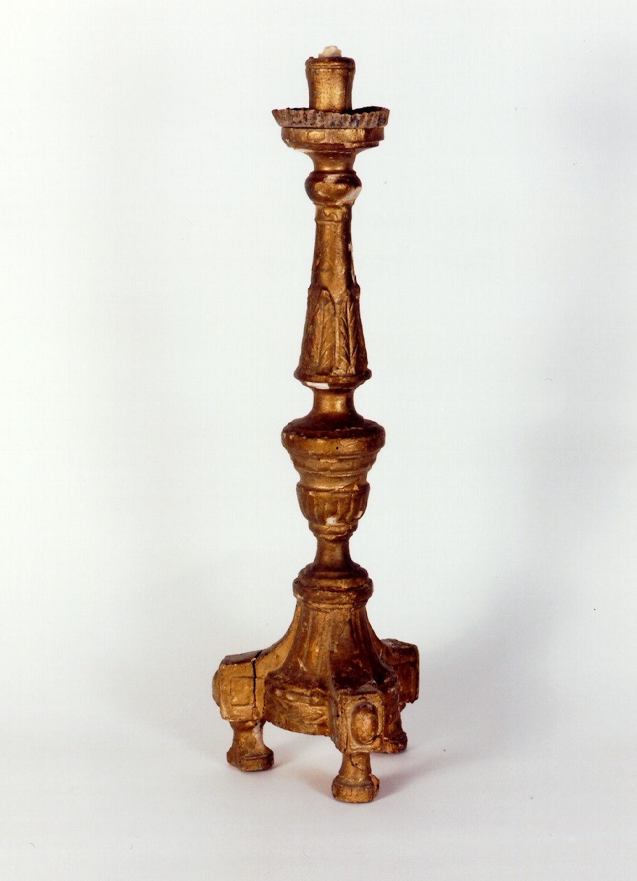 candelabro d'altare - produzione siciliana (Seconda metà sec. XIX)