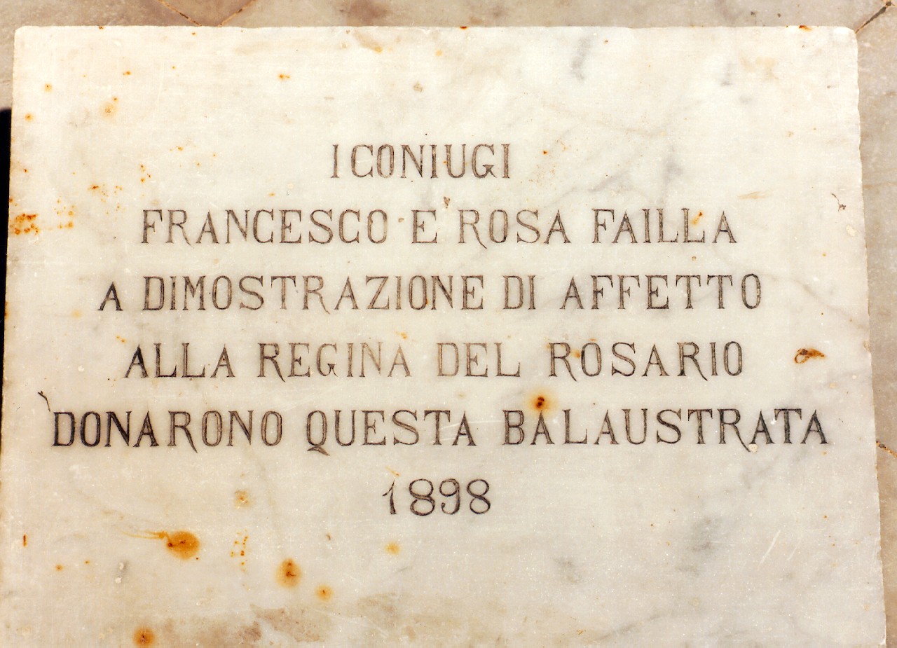 lapide - documentaria - ambito siciliano (sec. XIX)