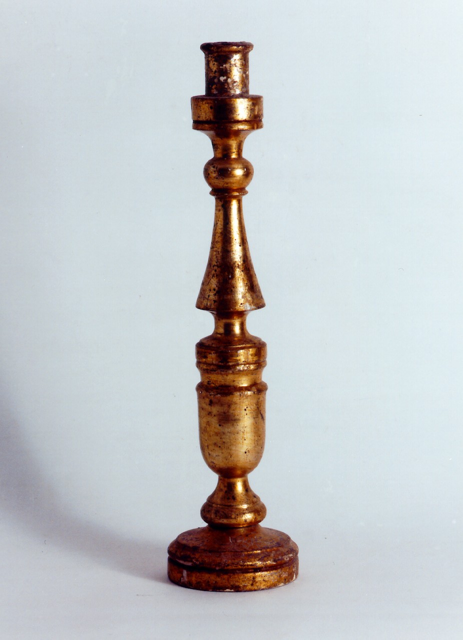 candeliere d'altare, serie - produzione siciliana (fine sec. XIX)