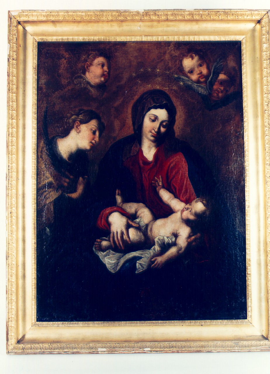 Madonna con Bambino e santa (dipinto) - ambito siciliano (Prima metà sec. XVIII)