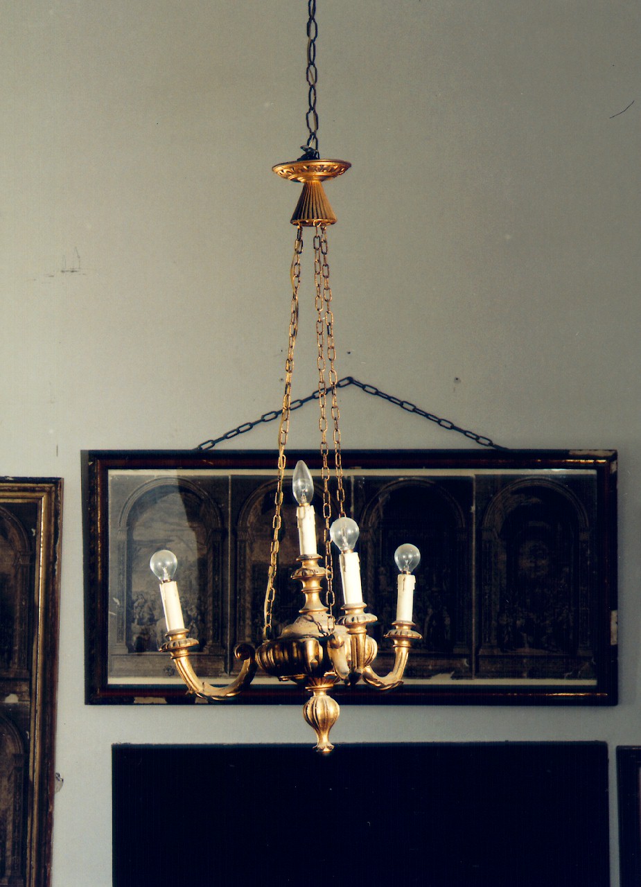 lampadario - a bracci, serie - produzione siciliana (Seconda metà sec. XVIII)