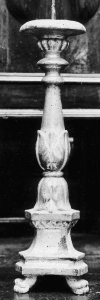 candeliere, serie - bottega lucchese (fine/inizio secc. XVIII/ XIX)