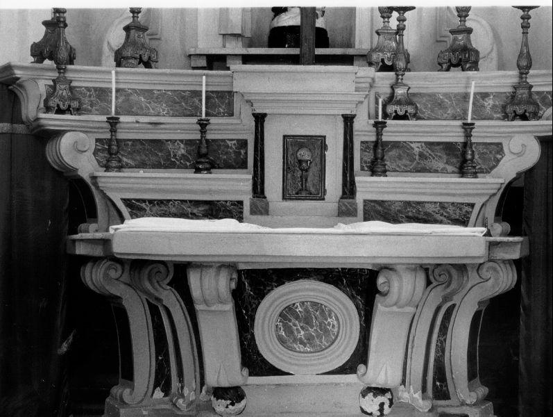 altare maggiore - ambito lunigianese (seconda metà sec. XIX)