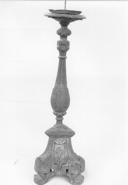 candeliere d'altare, serie - ambito lunigianese (inizio sec. XIX)