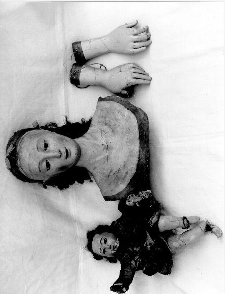 Madonna con Bambino (statua, frammento) - ambito lunigianese (fine/inizio secc. XVIII/ XIX)