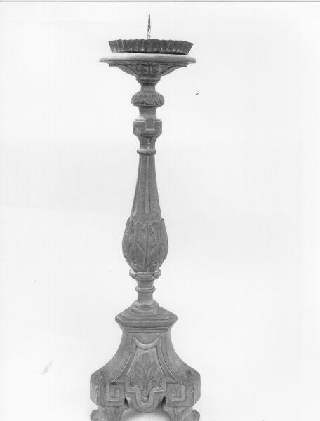 candeliere d'altare, serie - ambito lunigianese (inizio sec. XIX)