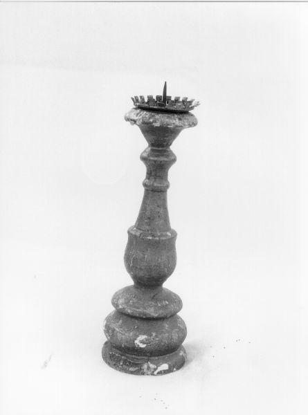 candeliere d'altare, serie - ambito lunigianese (inizio sec. XIX)