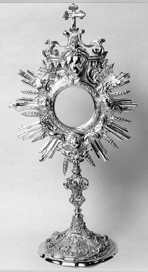 ostensorio - bottega ligure, ambito italiano (?) (sec. XVIII, sec. XX)