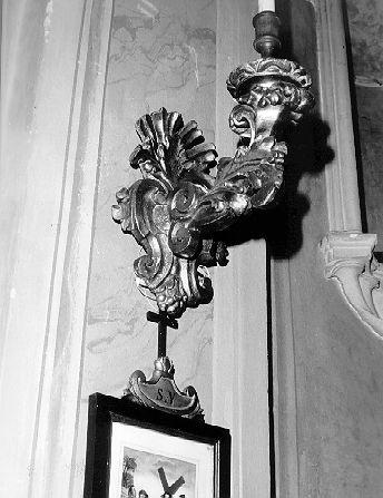 candeliere da parete, serie - ambito lunigianese (metà sec. XVIII)