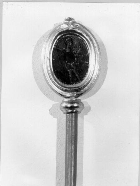 SAN MICHELE ARCANGELO (emblema di confraternita) - ambito lucchese (seconda metà sec. XVIII)