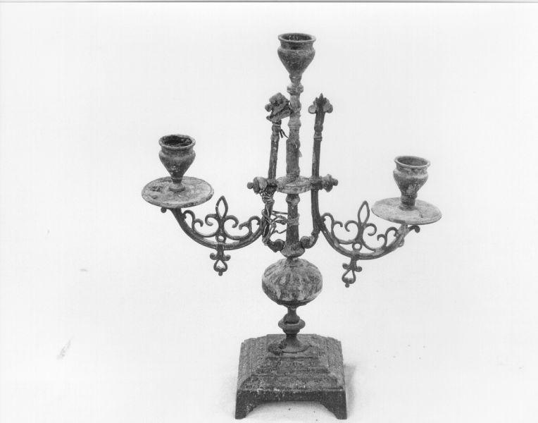 candeliere d'altare, serie - ambito lunigianese (fine/inizio secc. XIX/ XX)