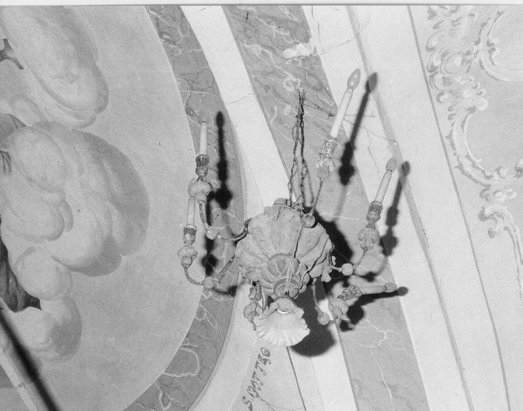 lampadario - a bracci - ambito lunigianese (fine/inizio secc. XIX/ XX)